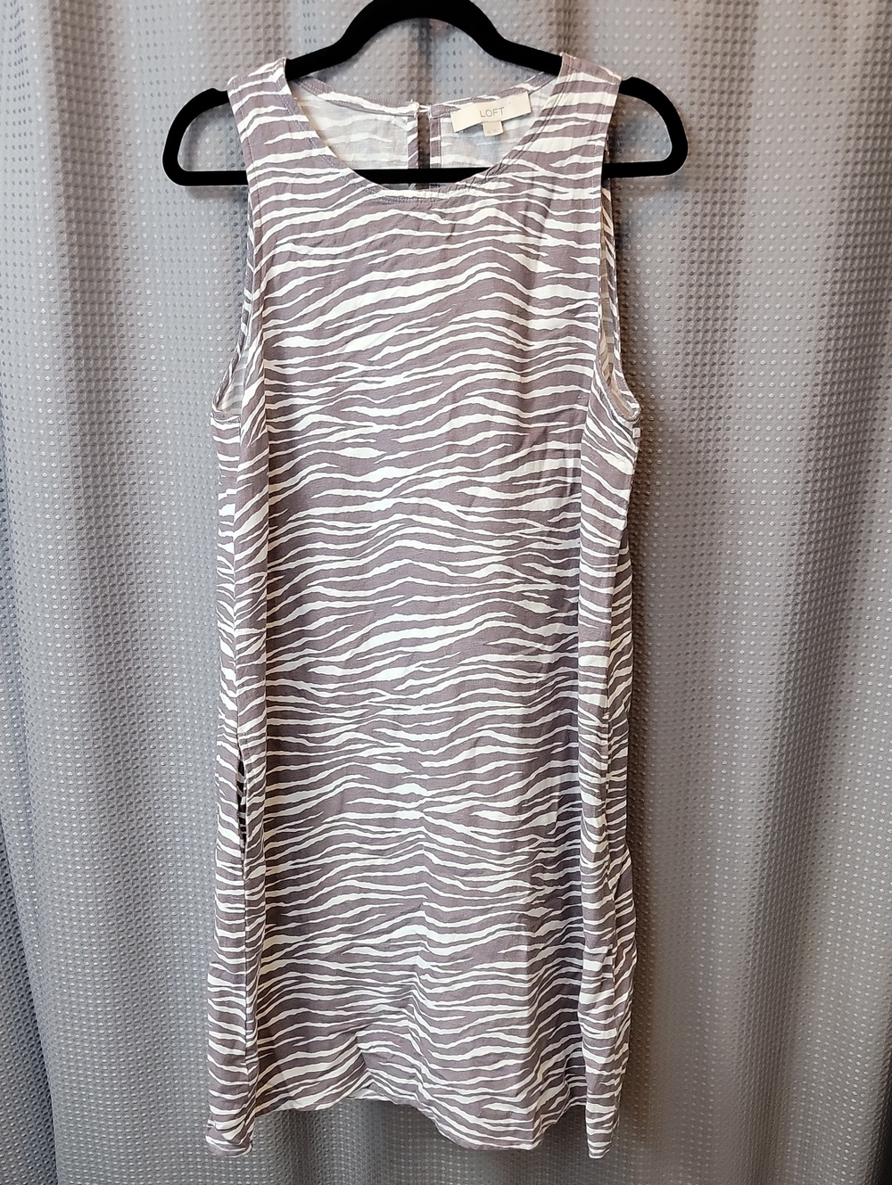 Ann Taylor LOFT Sleeveless  Zebra Print Shift Dress Size 10.
